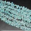 Natural Aqua Chalcedony Faceted Pear Drops Briolette 8 Inches and Size 9mm to 10mm approx.